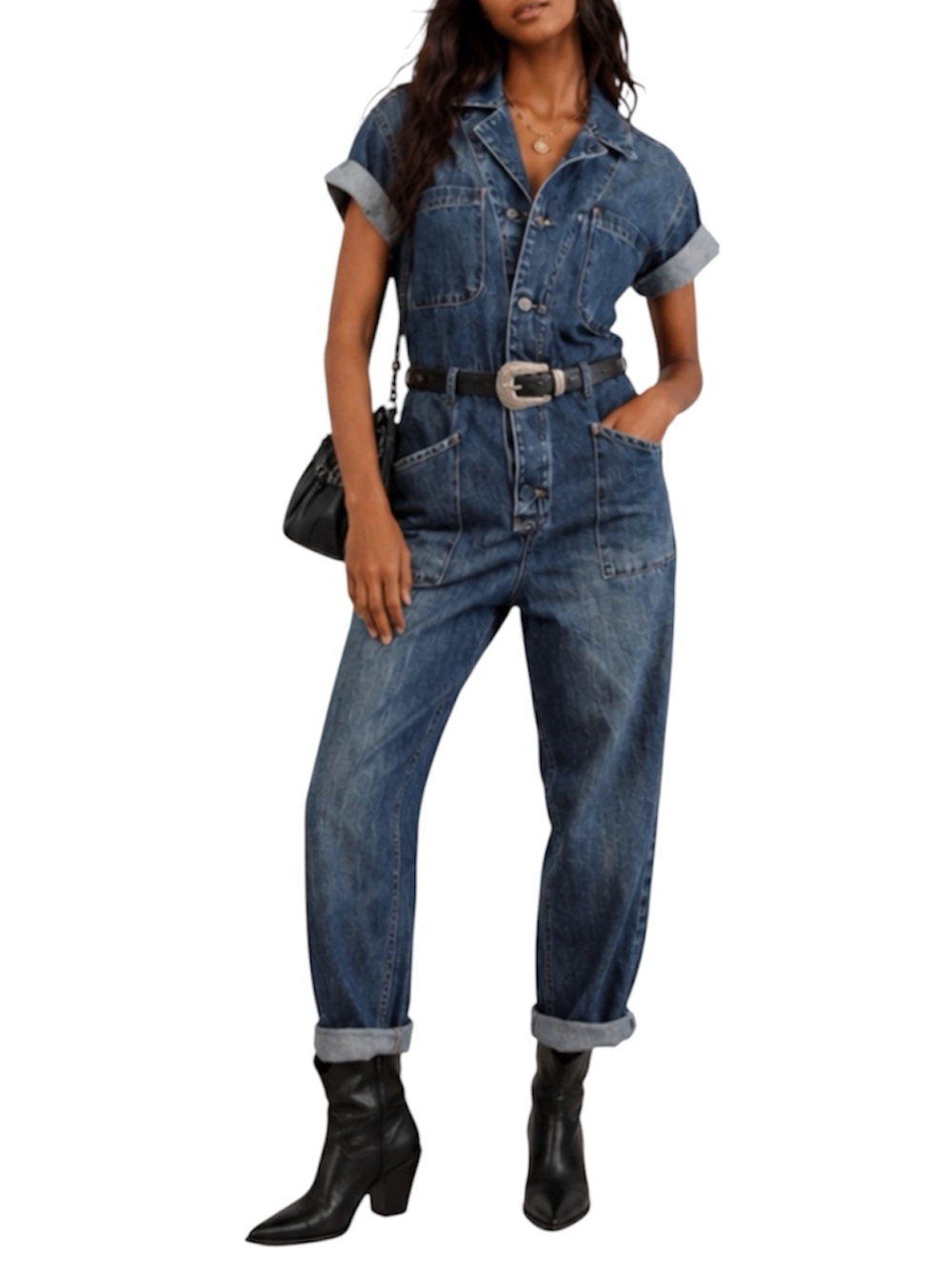 Pistola Grover Jumpsuit - Medium Denim Coverall Utility Boiler Suit SZ Small👖💙
